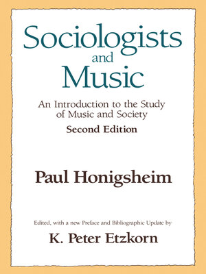 cover image of Sociologists and Music